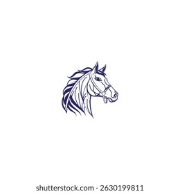horse head silhouette horse vector design simple horse icon illustration Horse head design on white background
