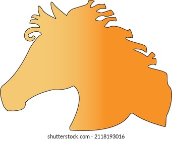 Horse head silhouette. vector. Icon on a white background.