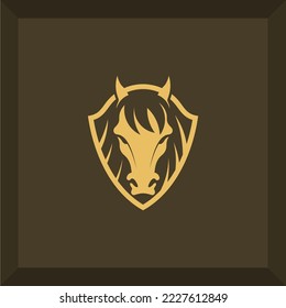 einfaches Logo für den Pferdekopf für Symbol oder Symbol