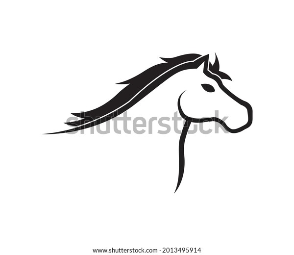 Horse Head Symbol Logo Design Illustration Stock Vector (Royalty Free