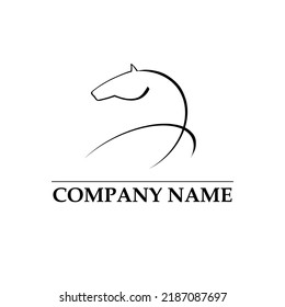 Horse head symbol vector. Logo design element