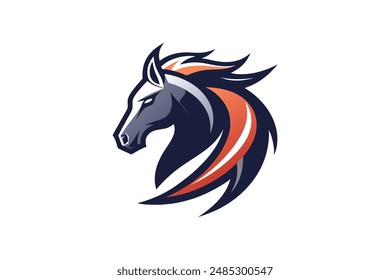 horse head vector art work illustration 