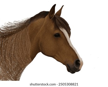 Vector de cabeza de caballo, dibujado en líneas