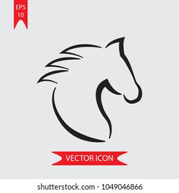 Horse head vector icon