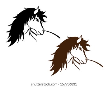 horse head vector illustration