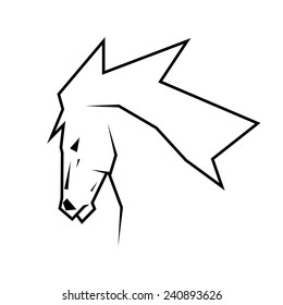 Horse head. Vector illustration