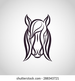 Horse head - vector illustration