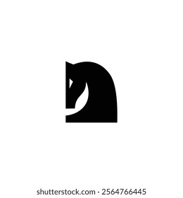 horse head vector illustration for icon, symbol or logo. horse head flat logo