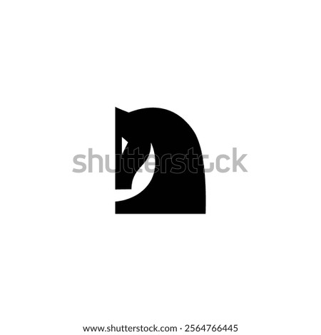 horse head vector illustration for icon, symbol or logo. horse head flat logo