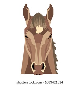 Horse head, vector illustration on white background