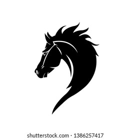 Horse head vector illustration on a white background