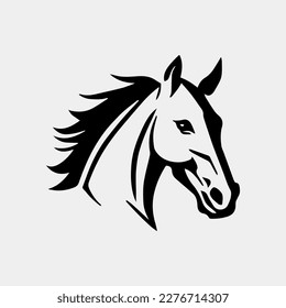 Horse head vector illustration on a white background