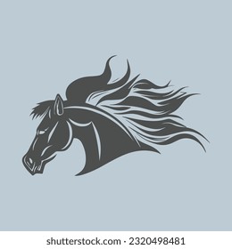 Horse head vector illustration on a white background