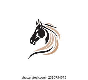 Horse head vector illustration on a white background