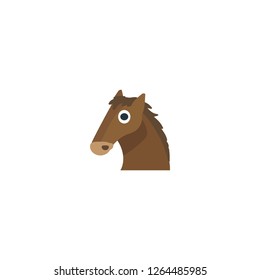 Horse head vector isolated flat icon