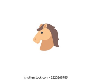 Horse head vector isolated icon. Horse emoji illustration. Horse vector isolated emoticon