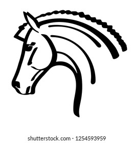 Horse head vector logo.