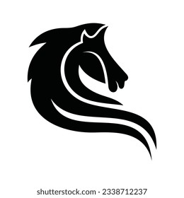 Horse Head Vector Logo Design Template