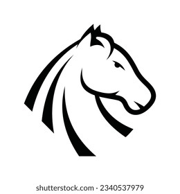 Horse Head Vector Logo Design Template