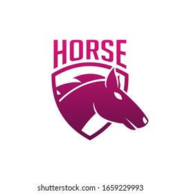 Horse Head Vector Logo. Icon Mascot Illustration