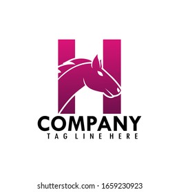 Horse Head Vector Logo. Icon Mascot Illustration