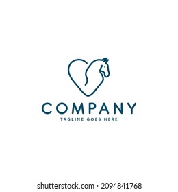 Horse Head Vector Logo Template