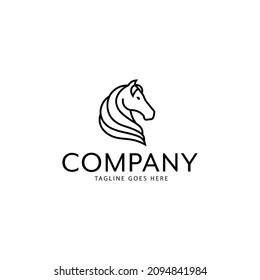 Horse Head Vector Logo Template