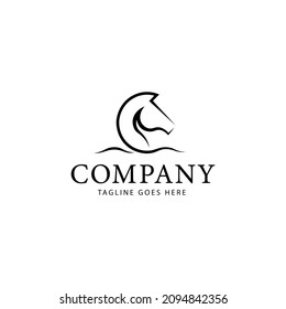 Horse Head Vector Logo Template