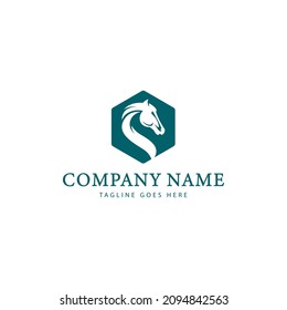 Horse Head Vector Logo Template