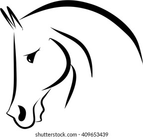 Horse head vector symbol logo