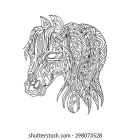 Horse Head Zentangle