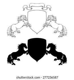 Horse heraldry set