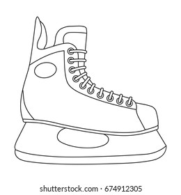Horse of the hockey player.Extreme sport single icon in outline style vector symbol stock illustration web.