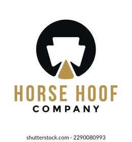 Horse hoof icon logo vector illustration design.