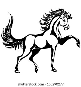 Black Silhouette Horse Stock Vector (Royalty Free) 172920713 | Shutterstock