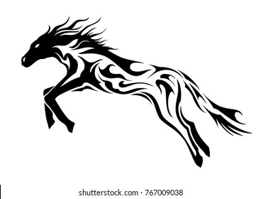 horse hooves black mane