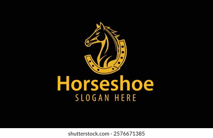 Horse or horseshoe logo vector icon illustration