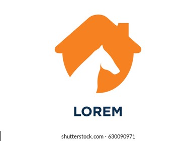 Horse House Logo Template Design
