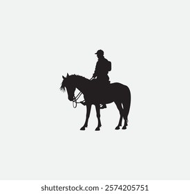 horse and human animals with a black outline on it vector graphic
