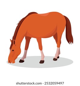 Ícone Cavalo. Animais e fazenda. Ilustração vetorial.