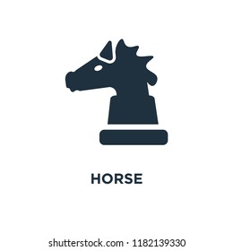 Horse icon. Black filled vector illustration. Horse symbol on white background. Can be used in web and mobile.