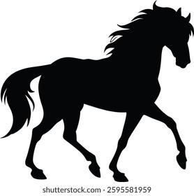 horse, icon, black, silhouette, vector, illustration, design, isolated, logo, animal, symbol, nature, graphic, farm, mustang, wild, mammal, sport, stallion, white, equestrian, speed, race, head, 