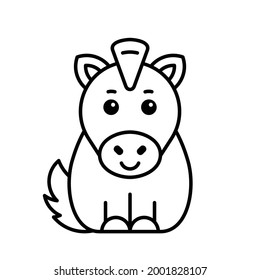 Icono de caballo. Diseño de iconos. Elementos de plantilla