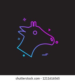 Horse icon design vector 