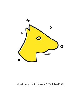 Horse icon design vector 