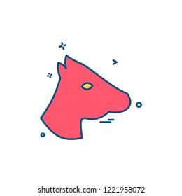 Horse icon design vector 