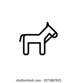 horse icon. Element of minimalistic icons for mobile concept and web apps. Thin line icon for website design and development, app development on white background
