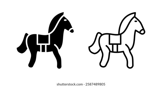 Horse icon. Equestrian animal and stallion sign. Riding and farm symbol. Domestic mammal pictogram. Wildlife illustration. Countryside ranch concept.