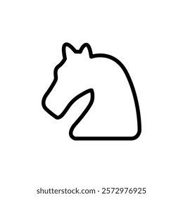 Horse icon flat editable icon mark