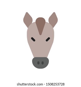 Horse icon in flat style